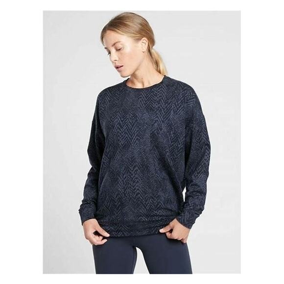 Athleta Womens size Small Studio To Street Splatter Sweatshirt - Picture 1 of 10